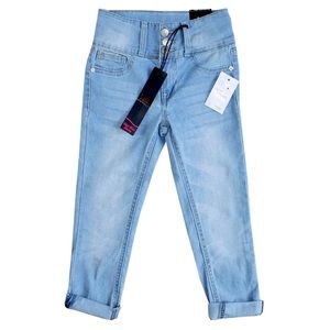 NWT Girls' Children's LEE High Waist Skinny Light Blue Stretch Denim Jeans Sz. 5